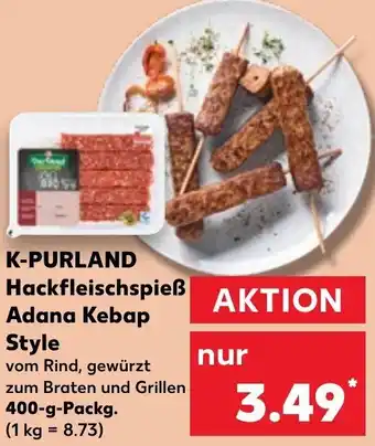 Kaufland K-PURLAND Hackfleischspieß Adana Kebap Style 400 g Packg. Angebot