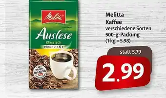 Markant Melitta Kaffee Angebot