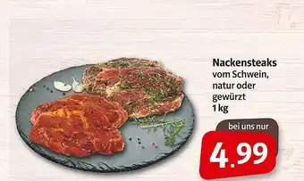 Markant Nackensteaks Angebot