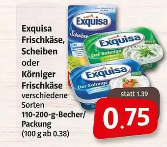 Markant Exquisa Frischkäse, Scheiben Oder Körniger Frischkäse Angebot