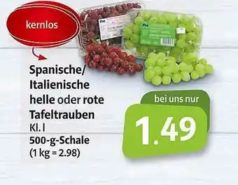 Markant Spanische-italienische Helle Oder Rote Tafeltrauben Angebot