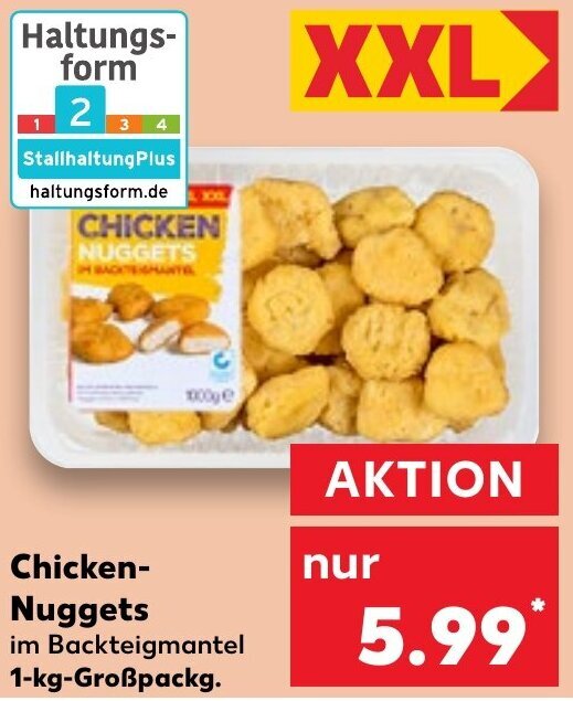 ChickenNuggets 1kgGroßpackg. Angebot bei Kaufland