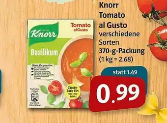 Markant Knorr Tomato Al Gusto Angebot