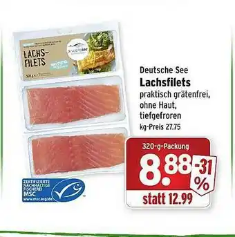 Wasgau Deutsche See Lachsfilets Angebot