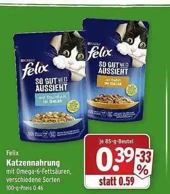 Wasgau Felix Katzennahrung Angebot