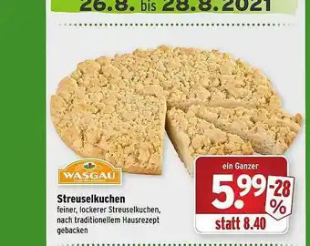 Wasgau Streuselkuchen Angebot