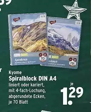 Wasgau Kyome Spiralblock DIN A4 Angebot