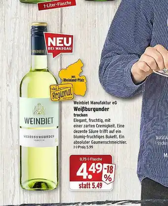 Wasgau Weinbiet Manufaktur Ec Weißburgunder Trocken Angebot