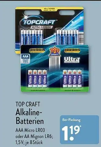 Aldi Nord Top Craft Alkaline-batterien Angebot