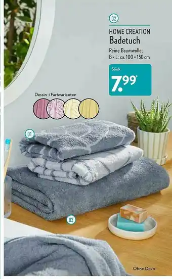 Aldi Nord Home Creation Badetuch Angebot