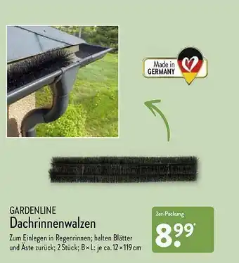 Aldi Nord Gardenline Dachrinnenwalsen Angebot