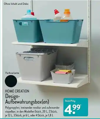 Aldi Nord Home Creation Design-aufbewahrungsbox(en) Angebot