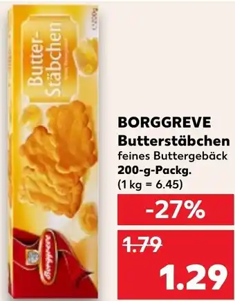 Kaufland BORGGREVE Butterstäbchen 200 g Packg. Angebot