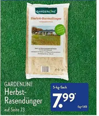 Aldi Nord Gardenline Herbst-rasendünger Angebot