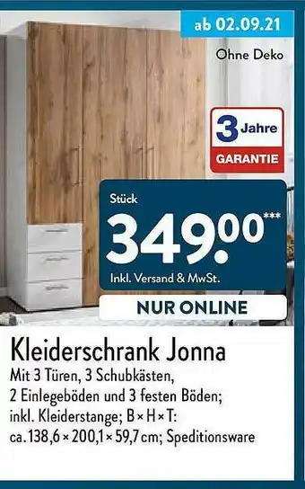 Aldi Nord Kleiderschrank Jonna Angebot