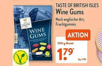 Aldi Nord Taste Of British Isles Wine Gums Angebot