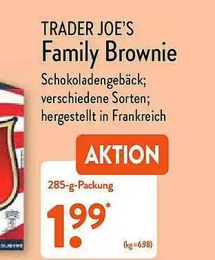 Aldi Nord Trader Joe's Family Brownie Angebot