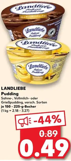 Kaufland LANDLIEBE Pudding 150-225 g Becher Angebot