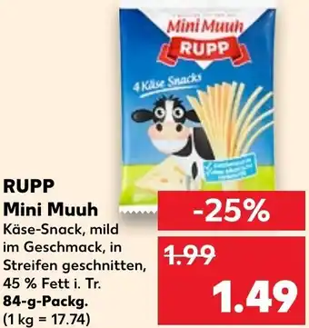 Kaufland RUPP Mini Muuh Käse-Snack 84-g-Packg. Angebot