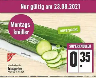 E-Center Gut & Günstig Niederlande Salatgurken Angebot