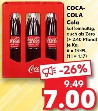 Kaufland COCA-COLA Cola Ka. 6x1 L-Fl. Angebot