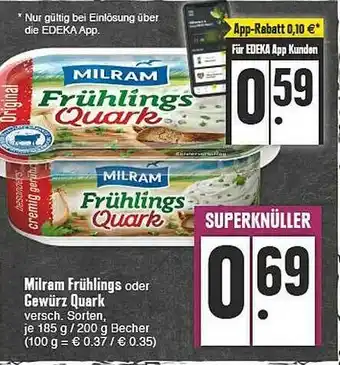 E-Center Milram Frühlings Oder Gewürz Quark Angebot