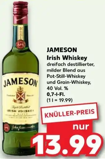 Kaufland JAMESON Irish Whiskey 0,7 L-Fl. Angebot