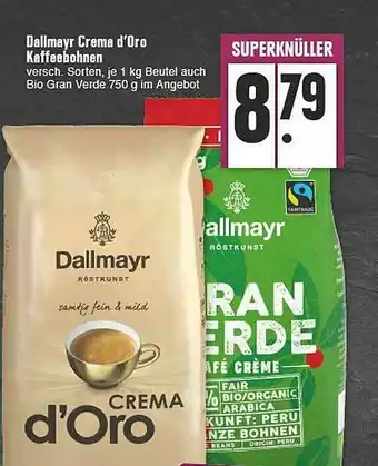 E-Center Dallmayr Crema D'oro Kaffeebohnen Angebot