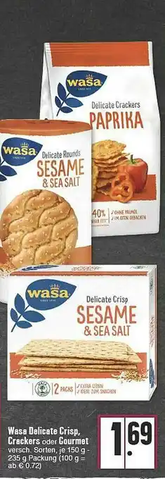 E-Center Wasa Delicate Crisp Cracker Oder Gourmet Angebot