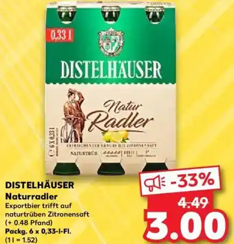 Kaufland DISTELHÄUSER Naturradler Packg. 6 x 0,33-L-FI. Angebot