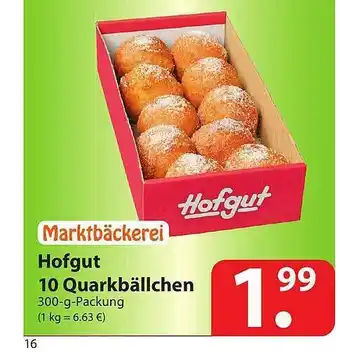 Famila Nord Ost Hofgut 10 Quarkbällchen Angebot