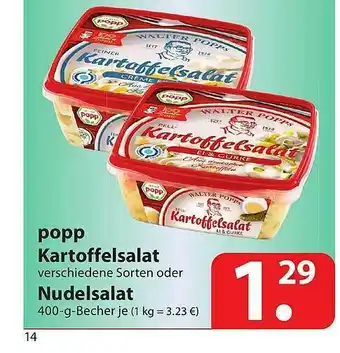 Famila Nord Ost Popp Kartoffelsalat Oder Nudelsalat Angebot