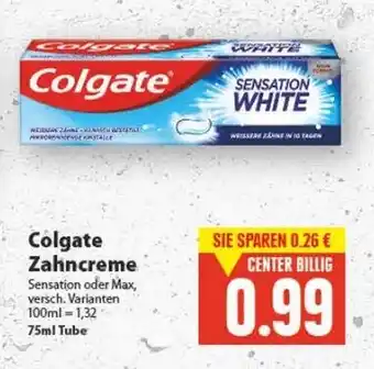 E-Center Colgate Zahncreme 75ml Angebot