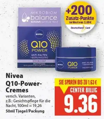 E-Center Nivea Q10 Power Cremes 50ml Angebot