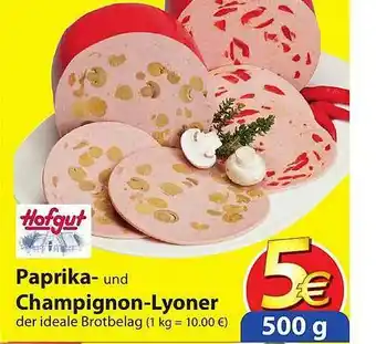 Famila Nord Ost Hofgut Paprika- Und Champignon-lyoner Angebot