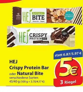 Famila Nord Ost Hej Crispy Protein Bar Oder Natural Bite Angebot