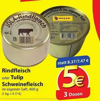 Famila Nord Ost Rindfleisch Oder Tulip Schweinefleisch Angebot