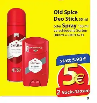 Famila Nord Ost Old Spice Deo Stick Oder Spray Angebot