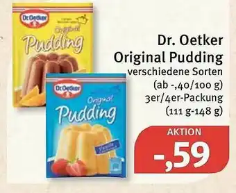 Feneberg Dr Oetker Original Pudding Angebot