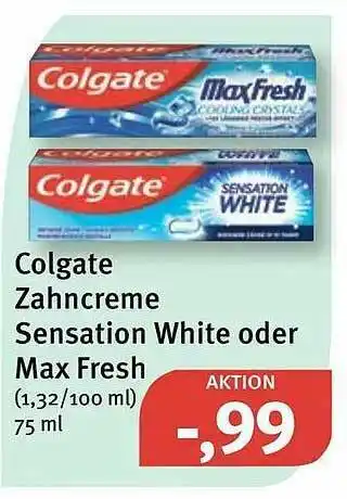 Feneberg Colgate Zahncreme Sensation White Oder Max Fresh Angebot