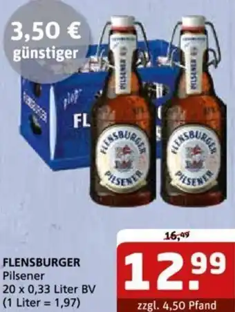 Getränke Quelle FLENSBURGER Pilsener 20 x 0,33 Liter BV Angebot