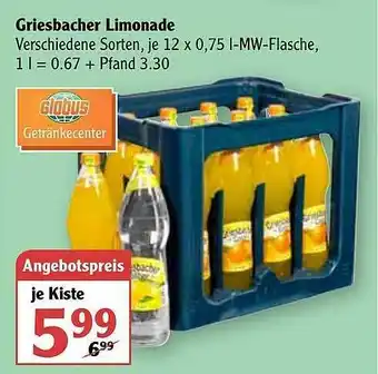 Globus Griesbacher Limonade Angebot