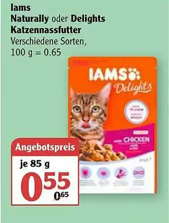 Globus Lams Naturally Oder Delights Katzennassfutter Angebot