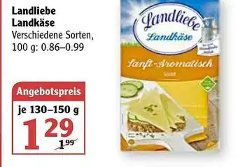 Globus Landliebe Landkäse Angebot