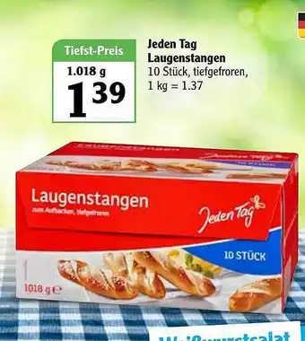 Globus Jeden Tag Laugenstangen Angebot