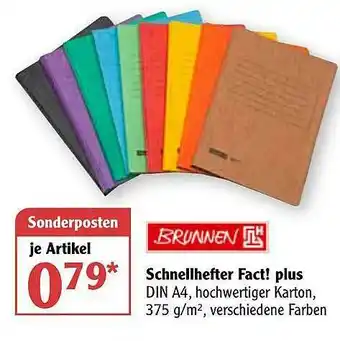 Globus Brunnen Schnellhefter Fact! Plus Angebot