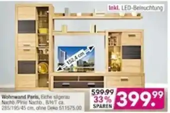 Möbel Boss Wohnwand Paris Angebot