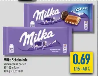 diska Milka Schokolade 85-100g Angebot