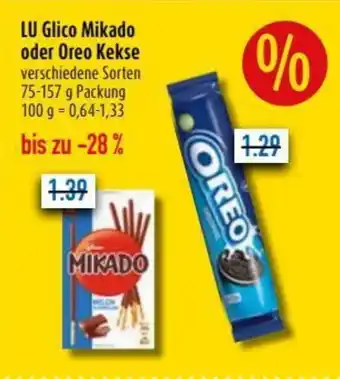 diska Lu Glico Mikado oder Oreo Kekse 75-157g Angebot