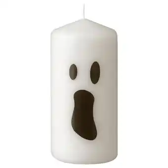 IKEA Kustfyr blockkerze duftneutral weiß/geist Angebot
